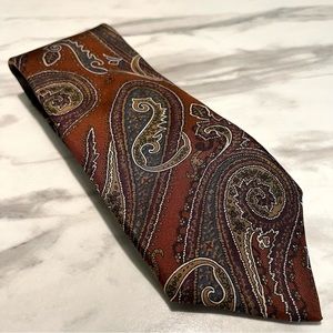 Christian Dior 100% Silk Paisley Tie